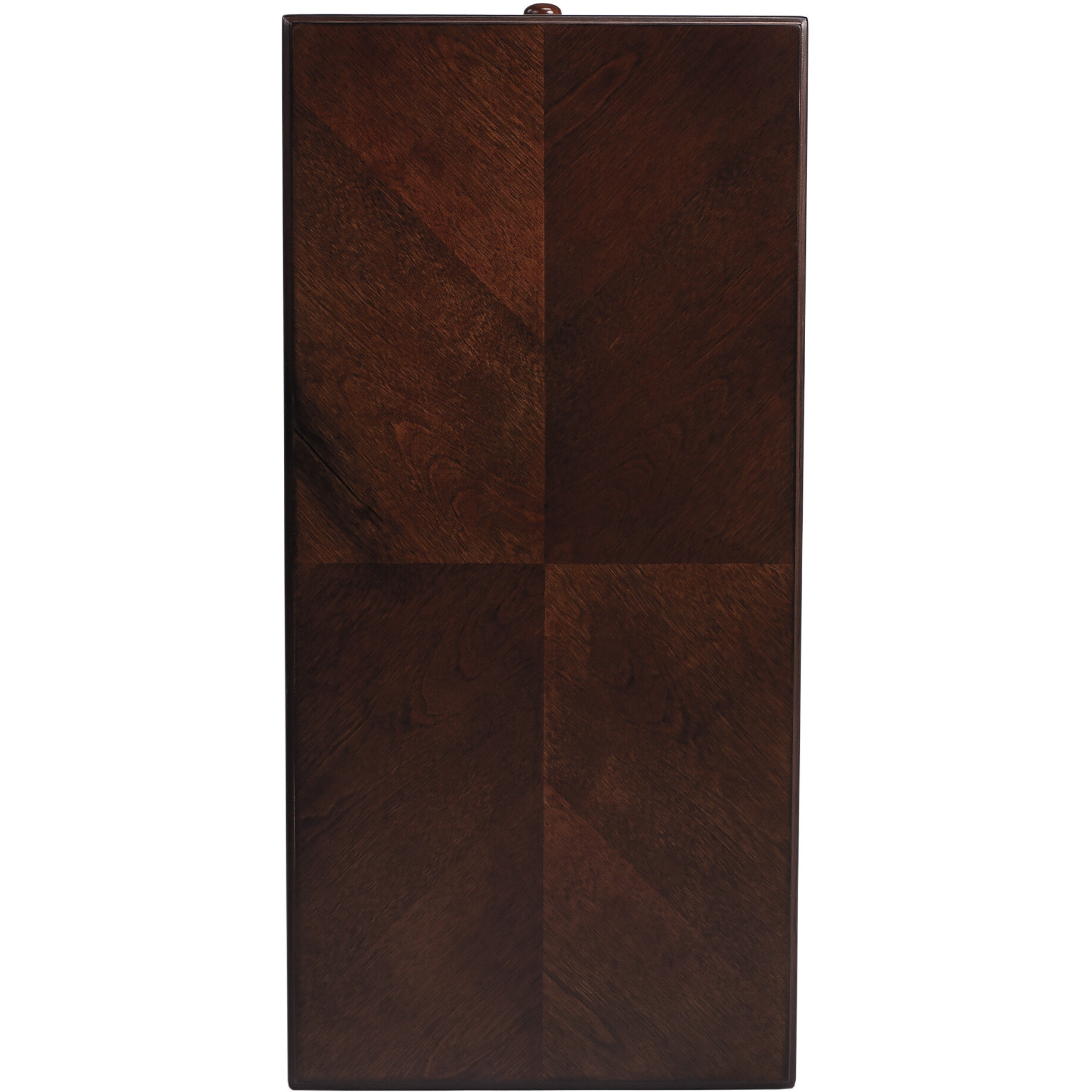 24 Dark Brown Manufactured Wood Rectangular End Table With Four Drawers And Shelf