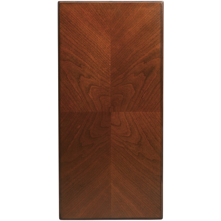 24 Medium Brown Manufactured Wood Rectangular End Table With Four Drawers And Shelf
