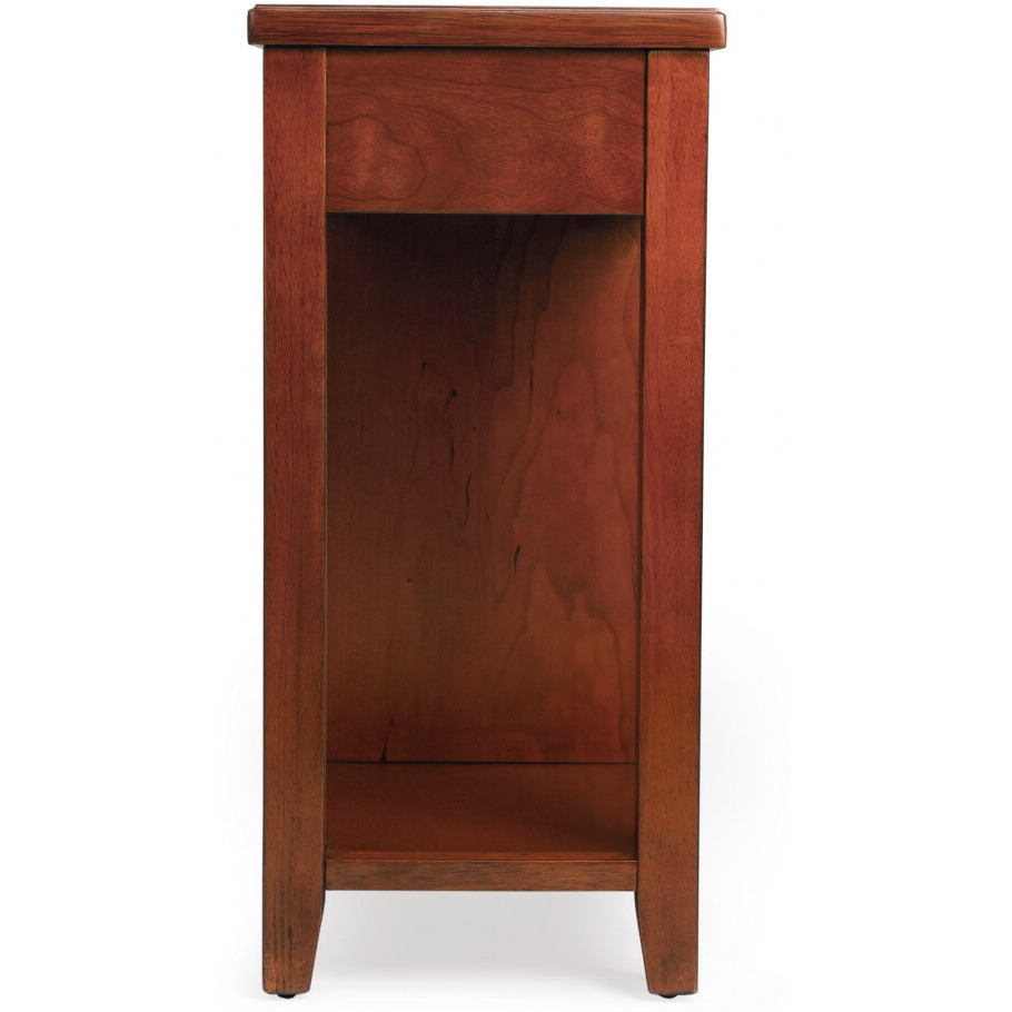 24 Medium Brown Manufactured Wood Rectangular End Table With Four Drawers And Shelf