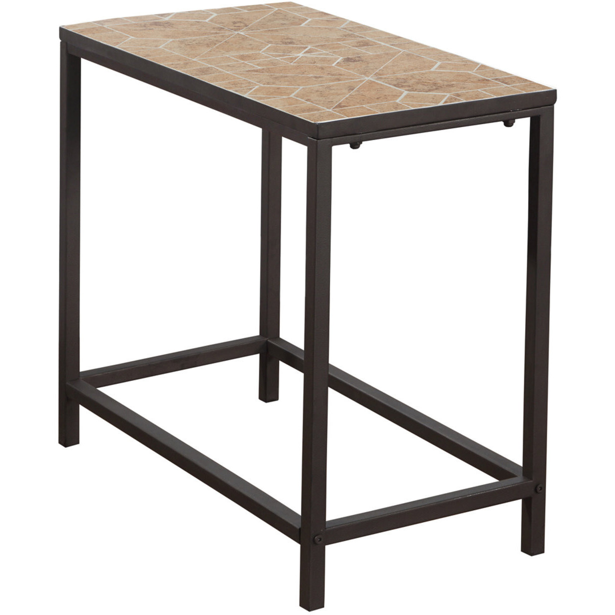22 Brown Tile End Table