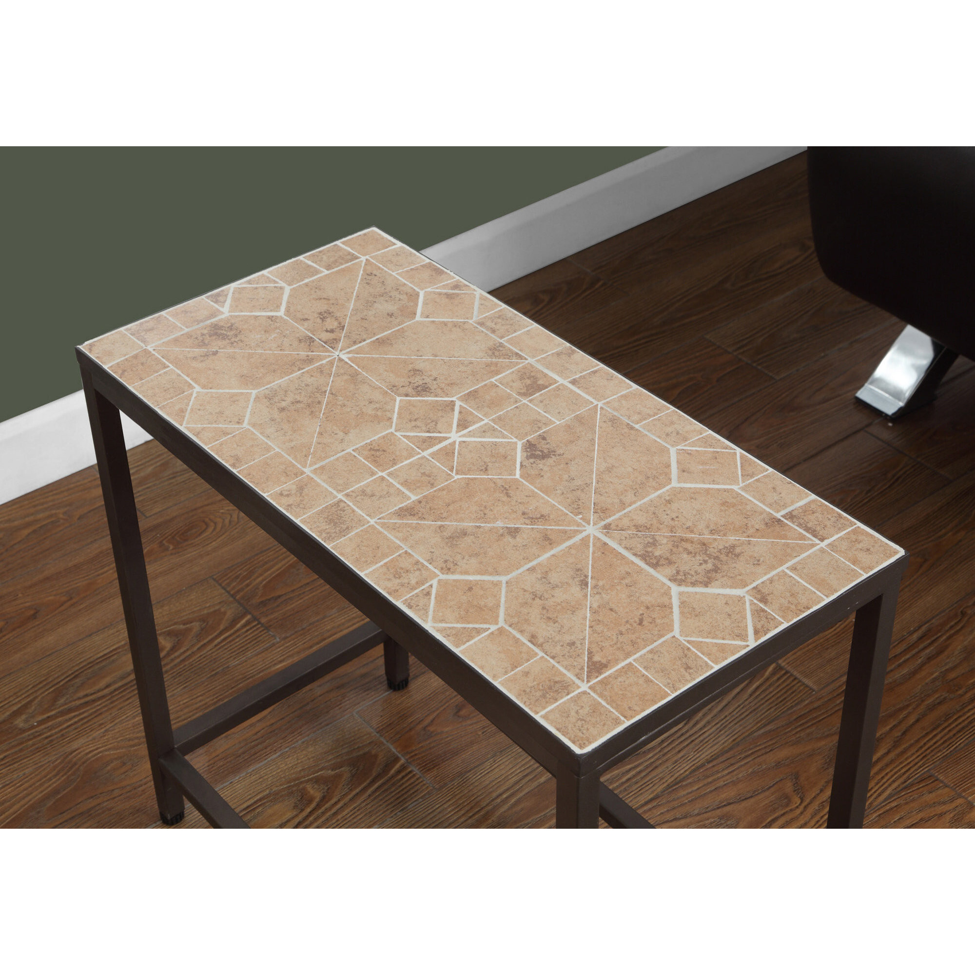 22 Brown Tile End Table