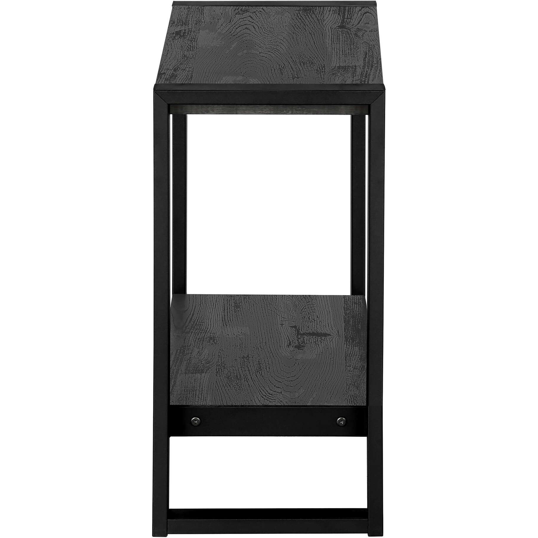 24 Black End Table With Shelf