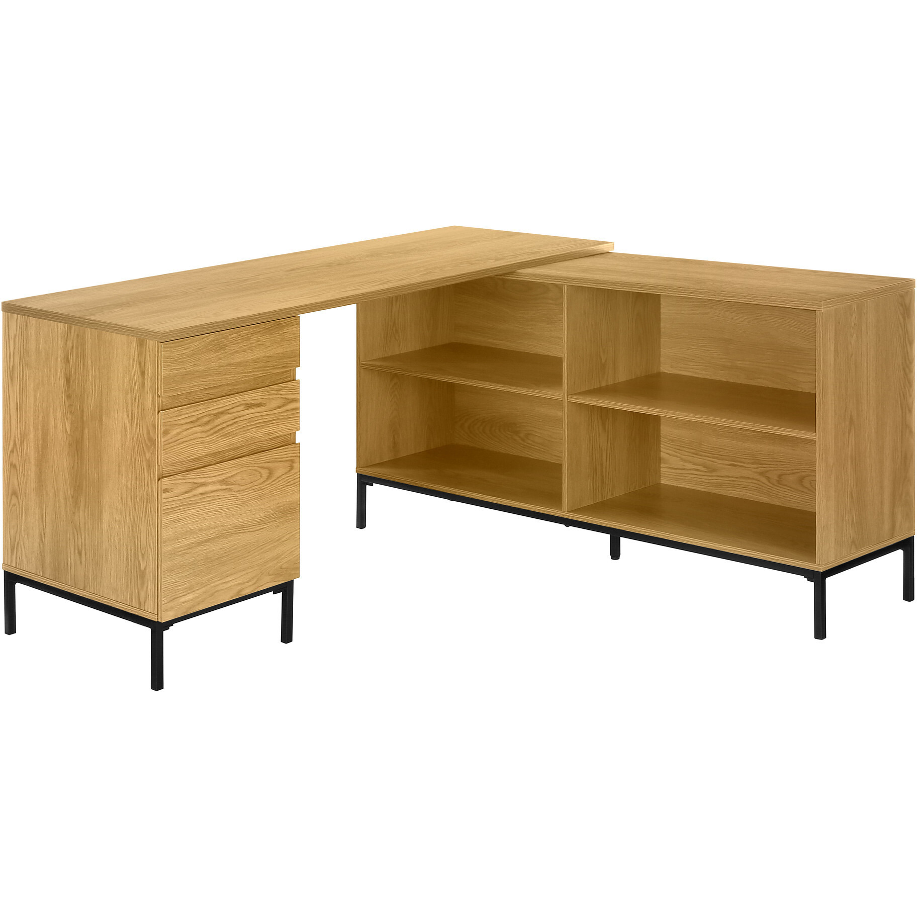 60 Brown And Black Computer Desk