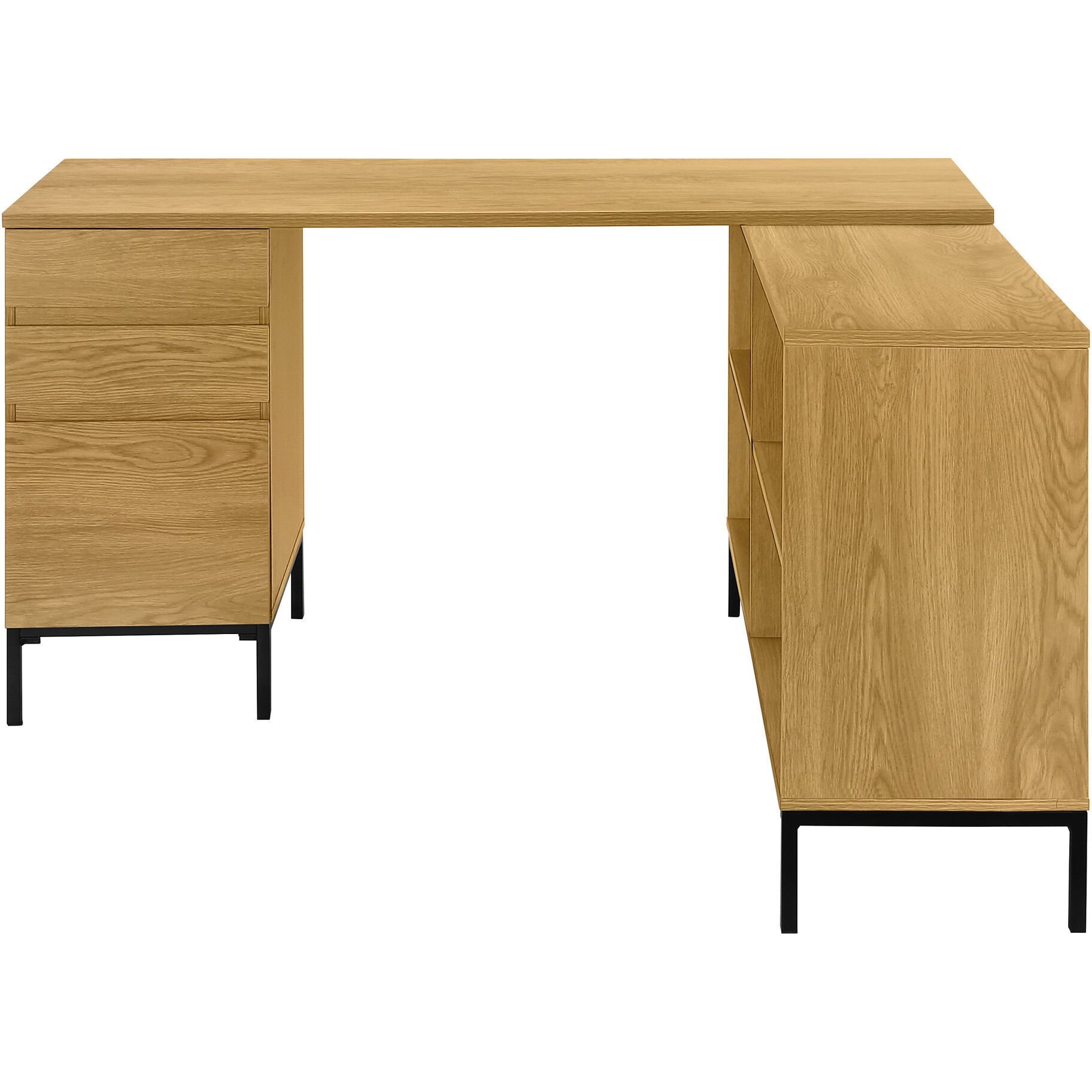 60 Brown And Black Computer Desk