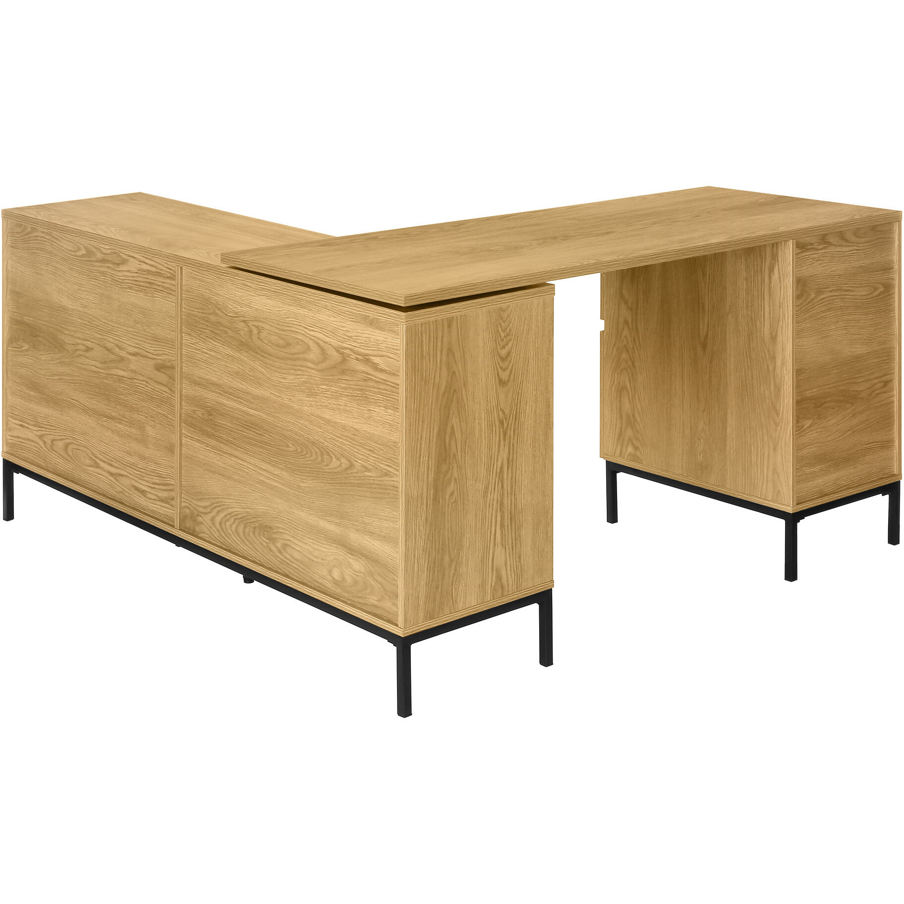 60 Brown And Black Computer Desk