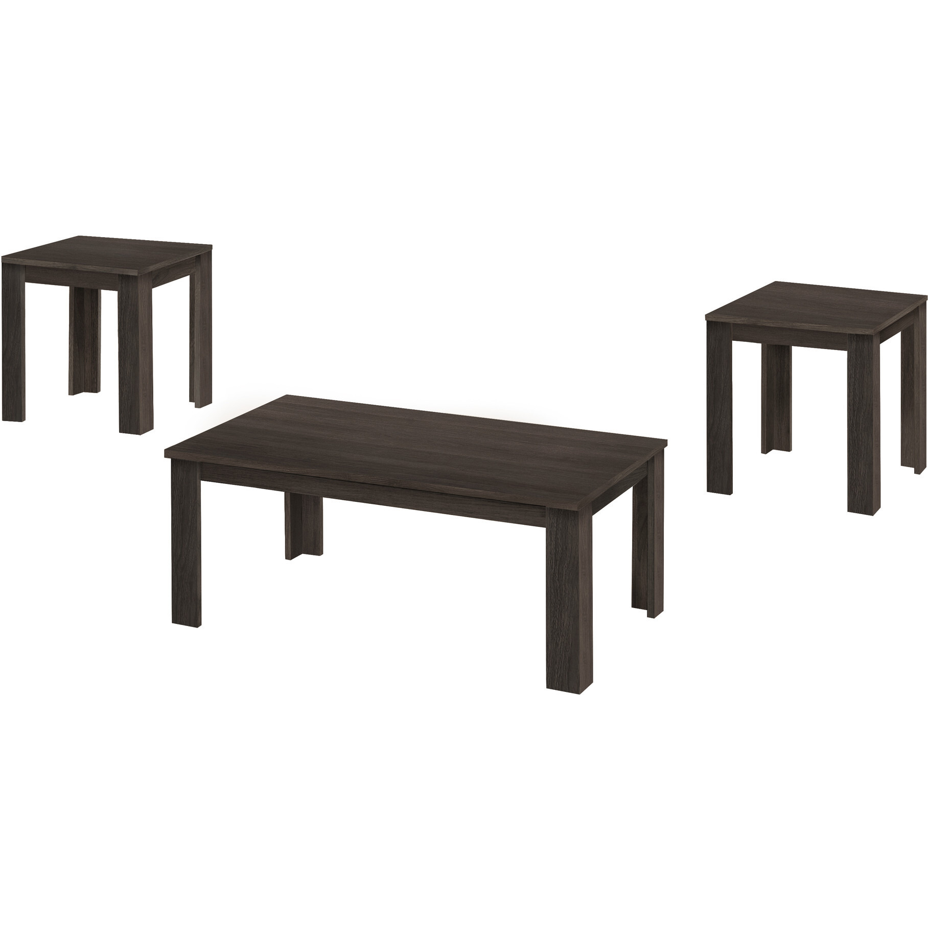 Set Of Three 44 Oak Rectangular Coffee Table