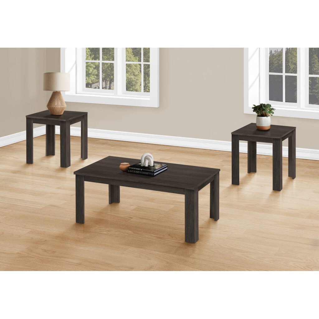 Set Of Three 44 Oak Rectangular Coffee Table