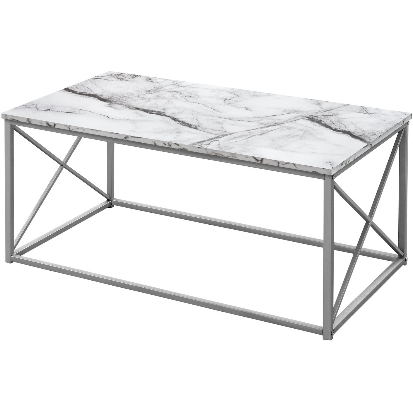 Set Of Three 42 White Rectangular Coffee Table