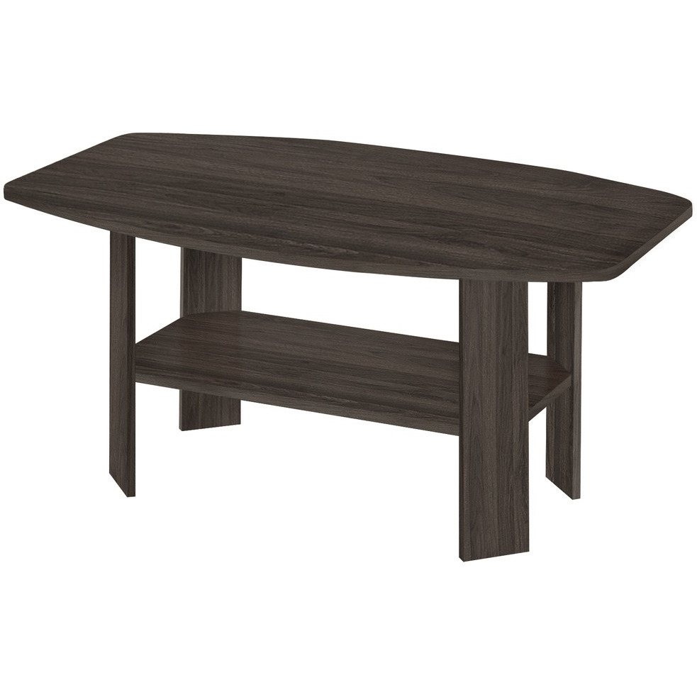 Set Of Three 36 Oak Rectangular Coffee Table With Three Shelves