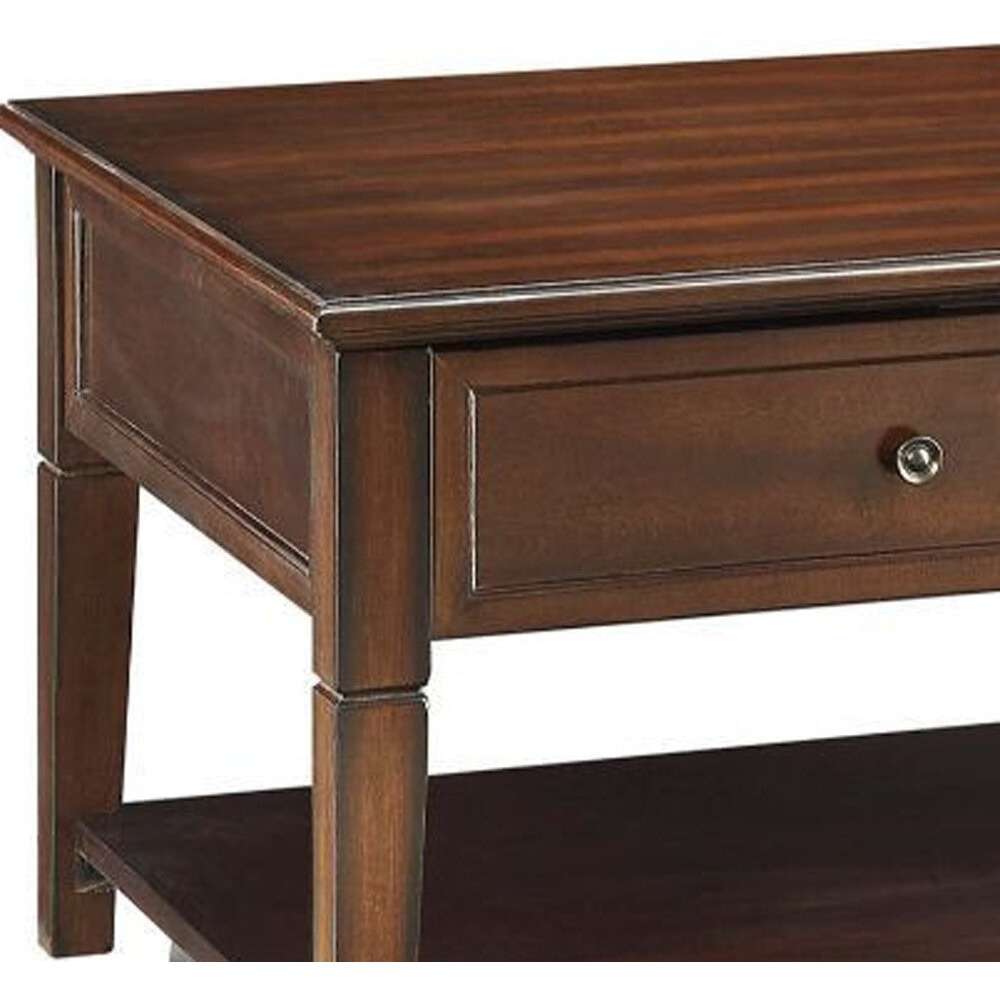 48 Walnut Manufactured Wood Rectangular Lift Top Coffee Table With Shelf