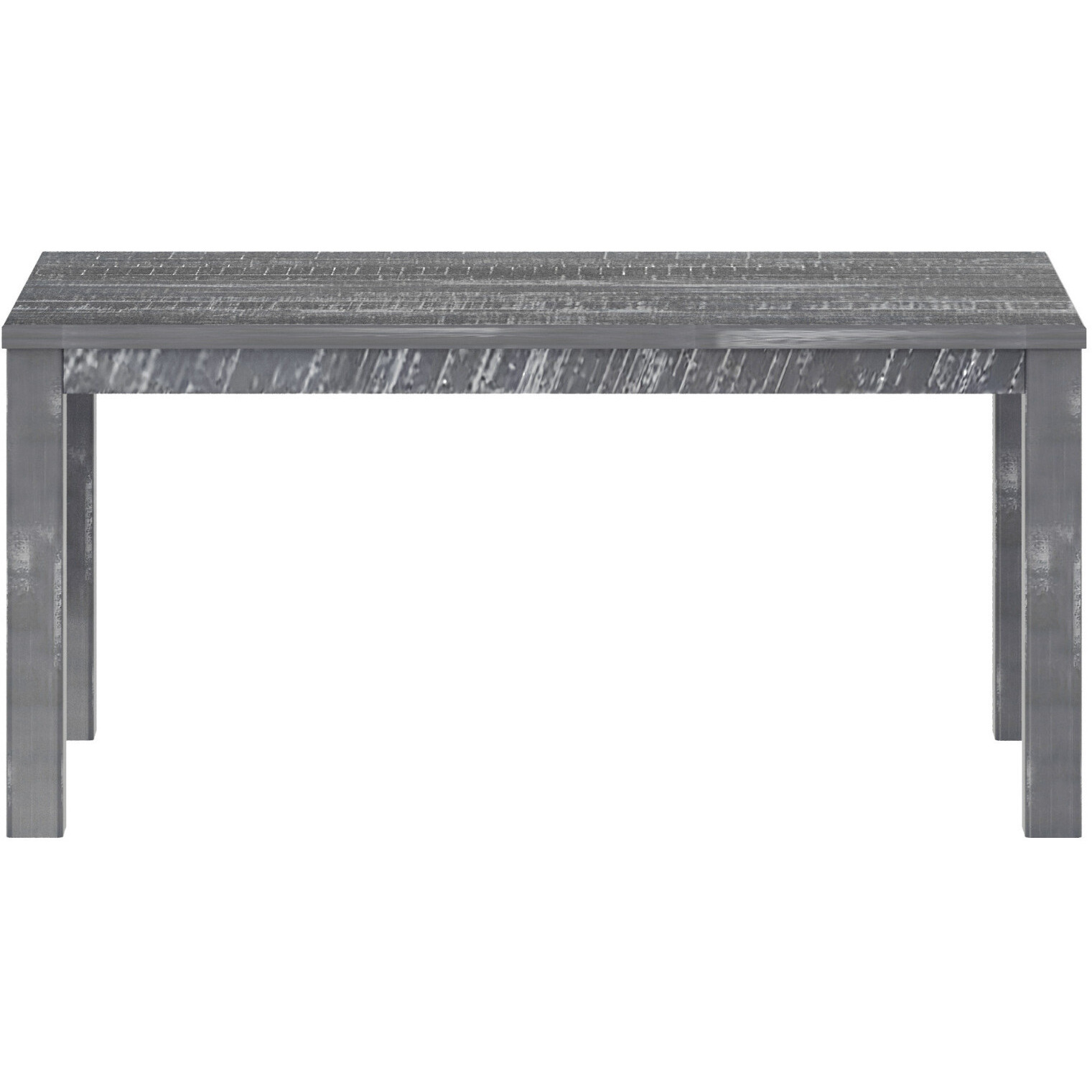 35 Gray Rustic And Distressed Rectangular Solid Wood Dining Table