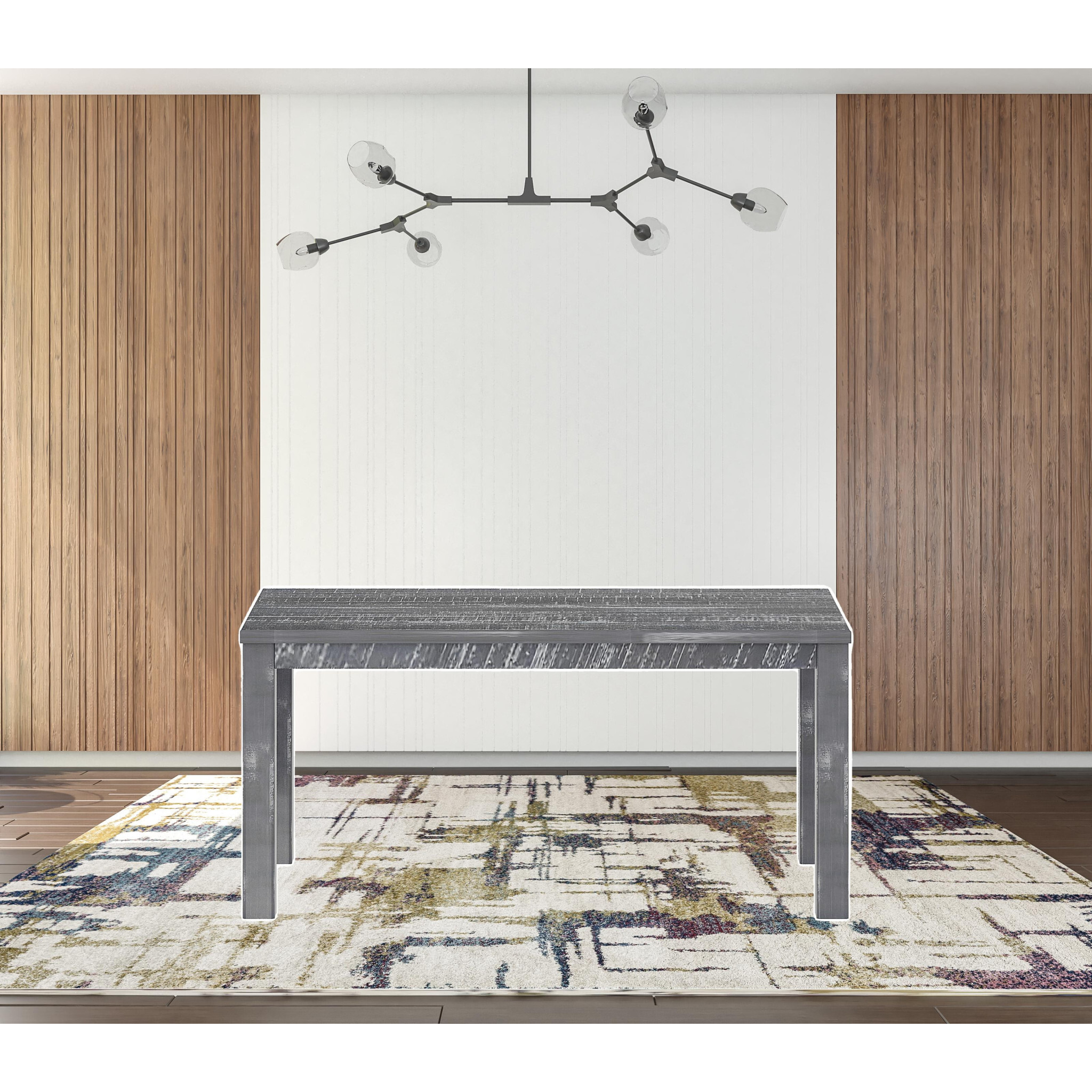 35 Gray Rustic And Distressed Rectangular Solid Wood Dining Table