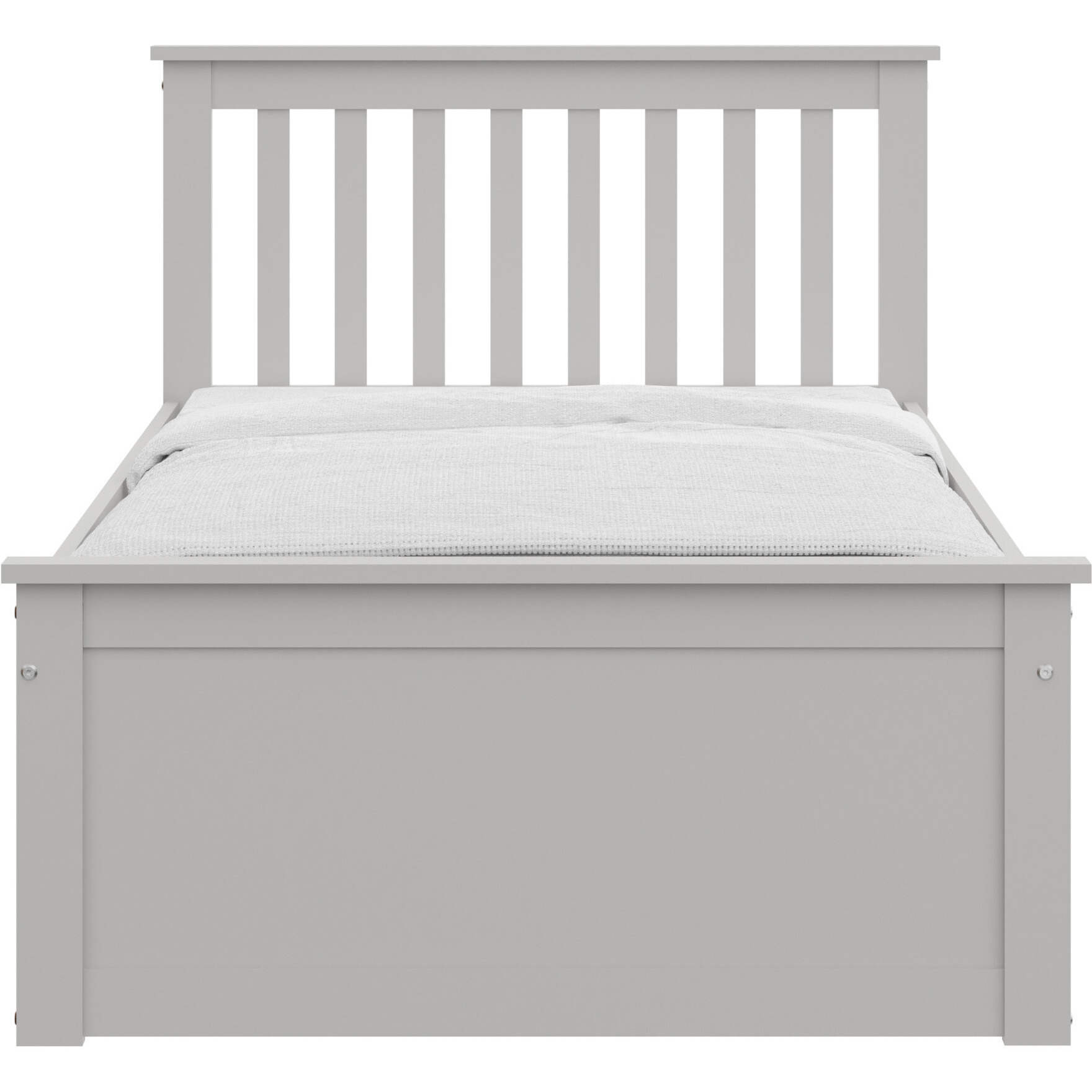 Gray Solid Wood Twin Bed With Pull Out Trundle
