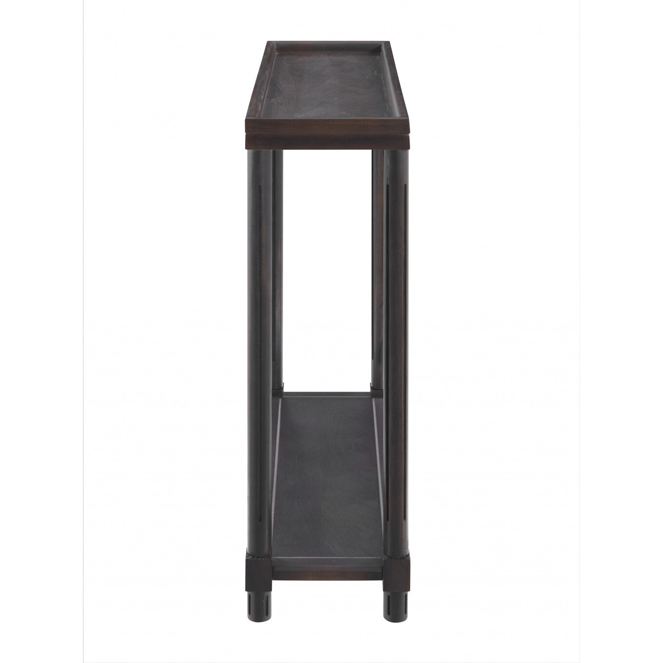 Set Of Two 22 Espresso Solid Wood End Tables With Shelf