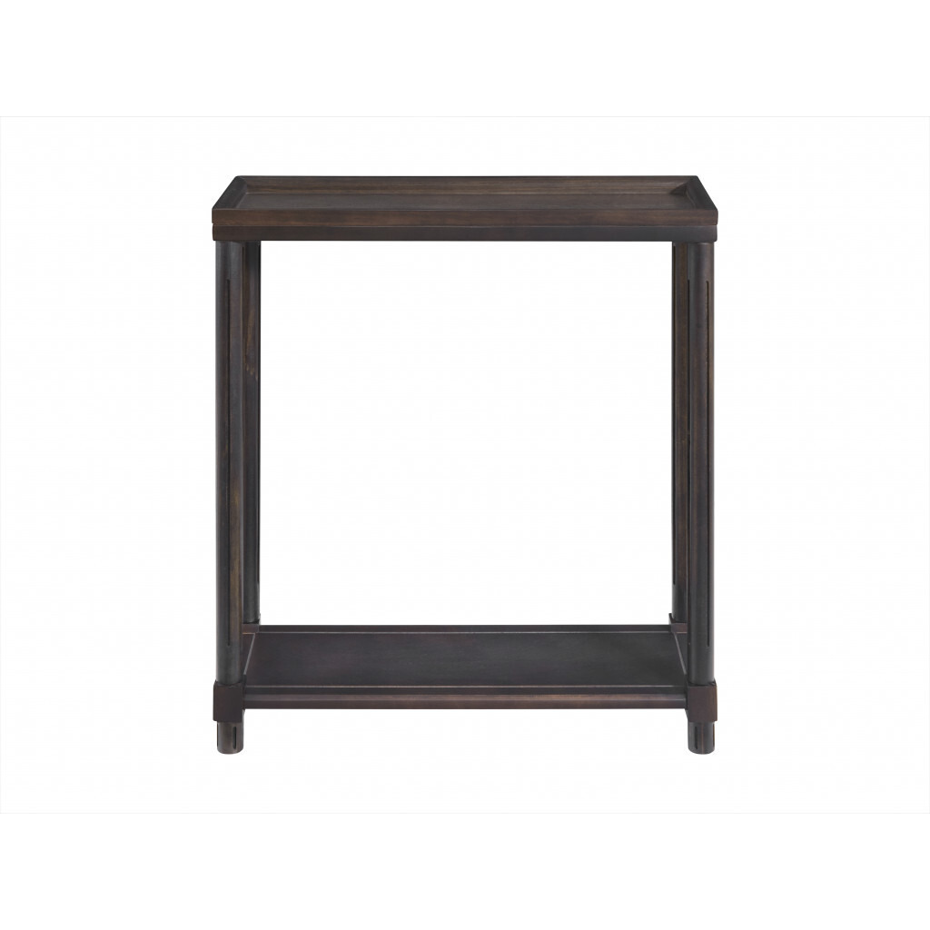 Set Of Two 22 Espresso Solid Wood End Tables With Shelf