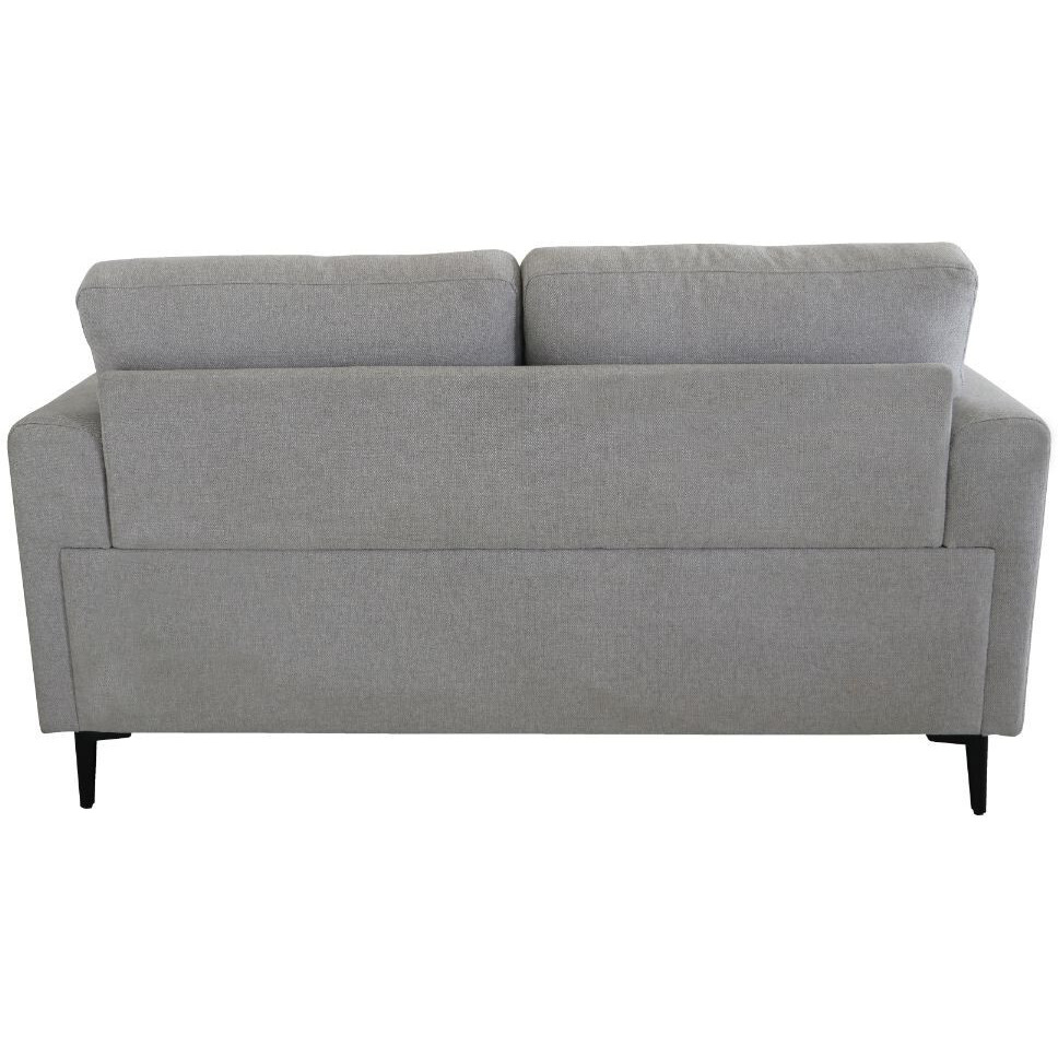 61 Light Gray 100% Linen And Black Love Seat