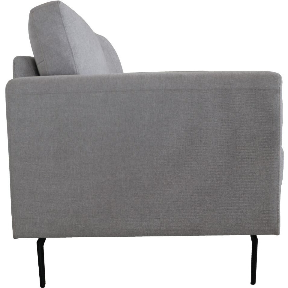 61 Light Gray 100% Linen And Black Love Seat