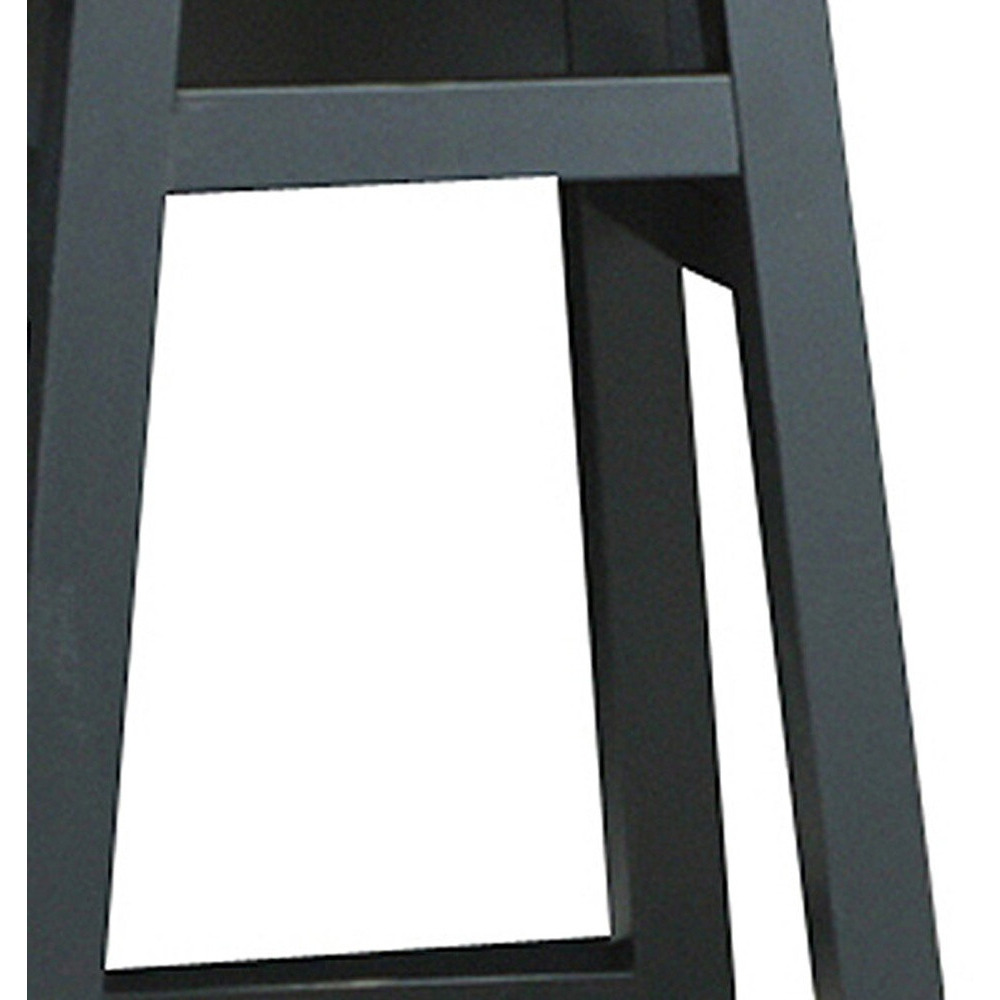 24 Black Backless Counter Height Bar Chair With Footrest