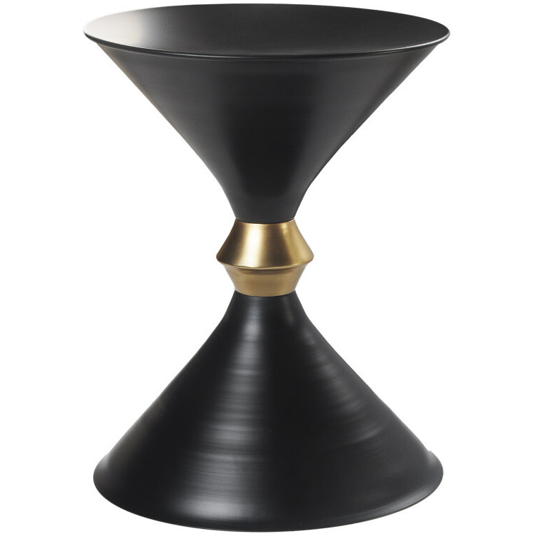 18 Black Iron Free Form End Table