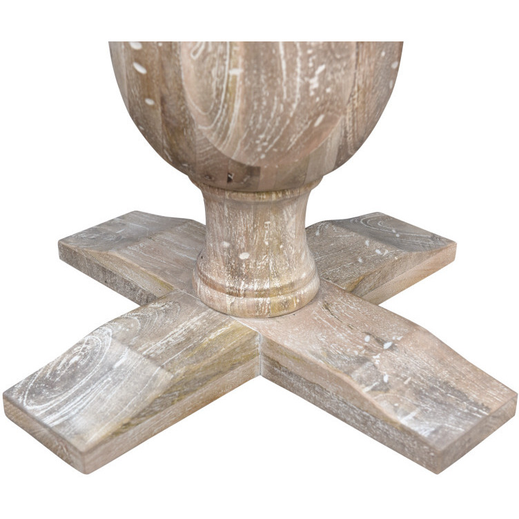 26 Brown Solid Wood Round End Table