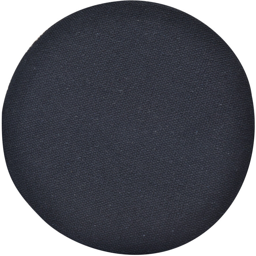 16 Black And White Cotton And Natural Round Chevron Ottoman