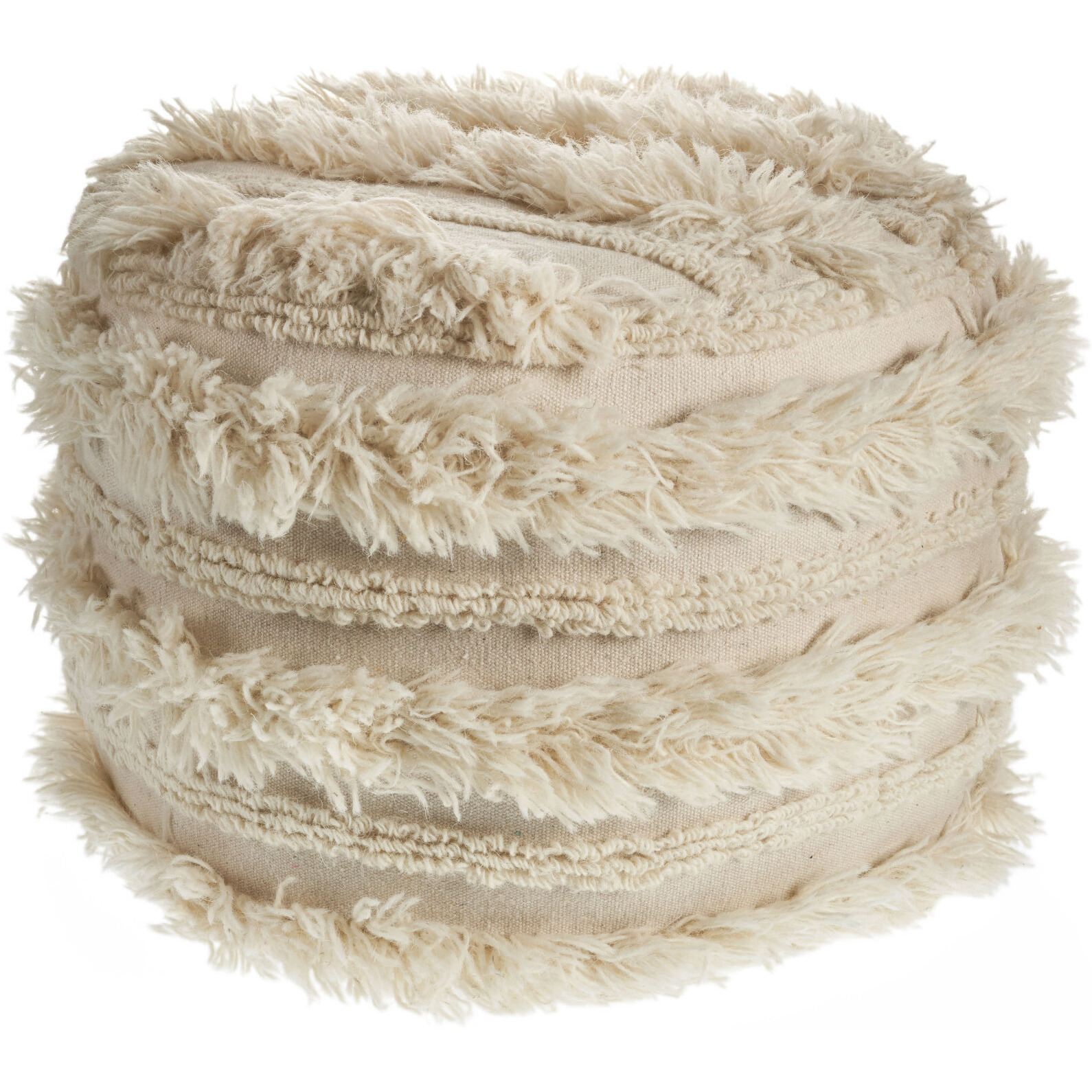 18 Ivory 100% Cotton Ottoman