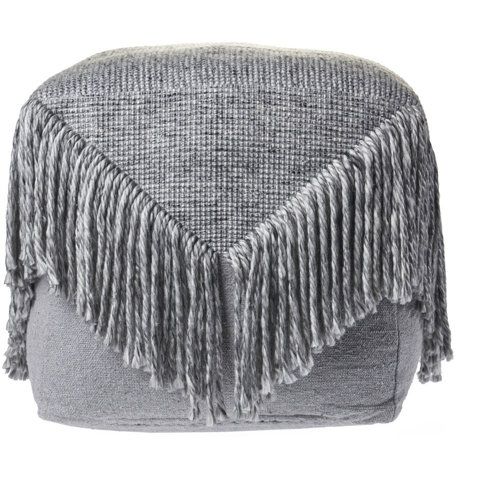18 Gray Wool Ottoman