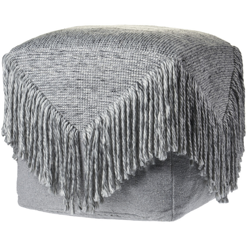 18 Gray Wool Ottoman
