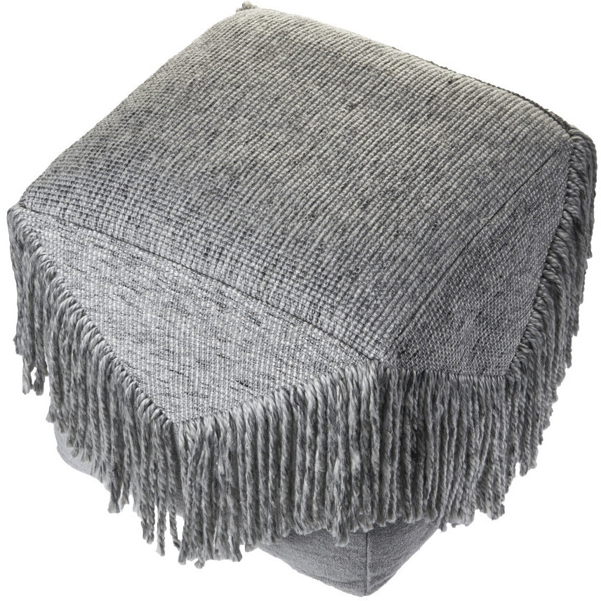 18 Gray Wool Ottoman