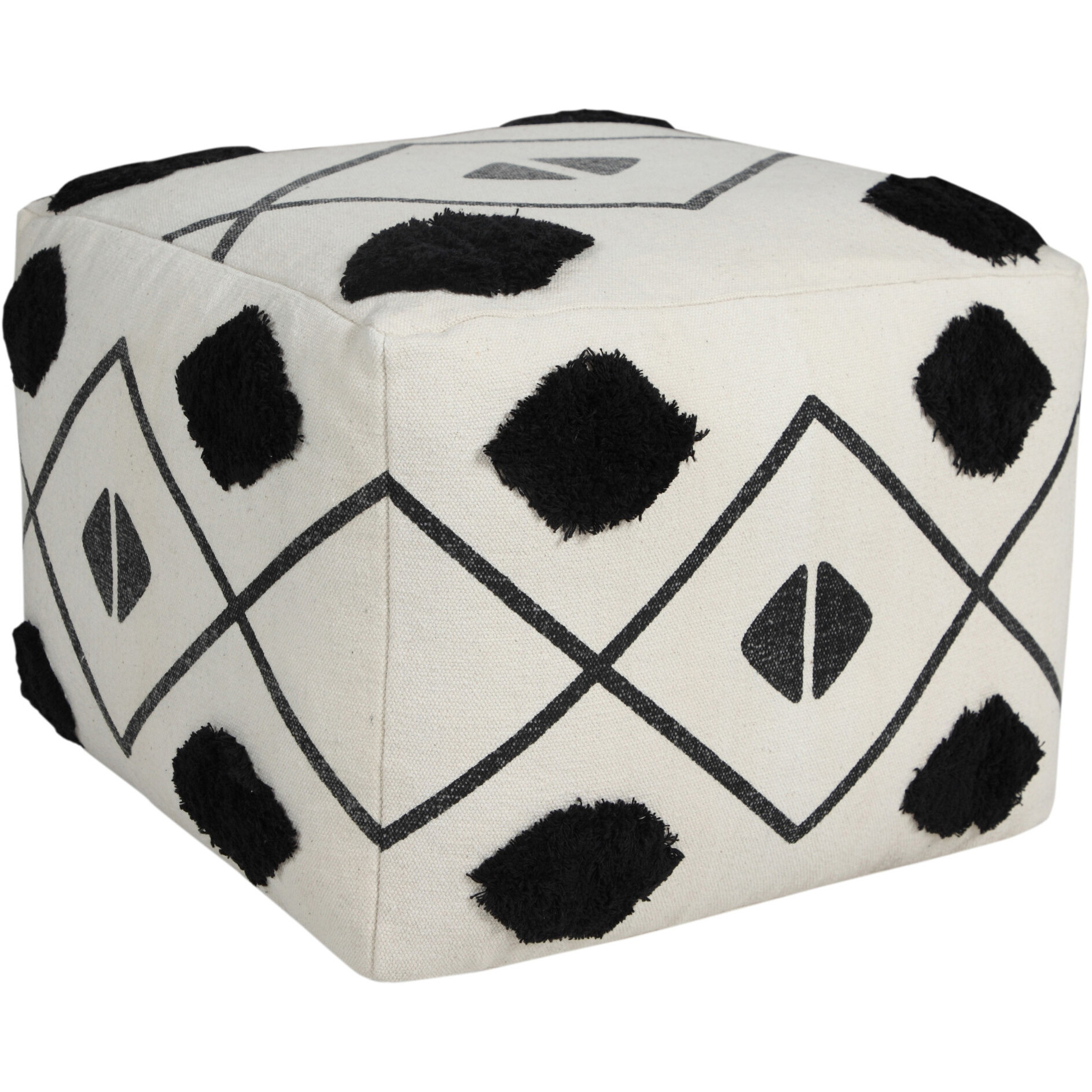 18 White 100% Cotton Ottoman
