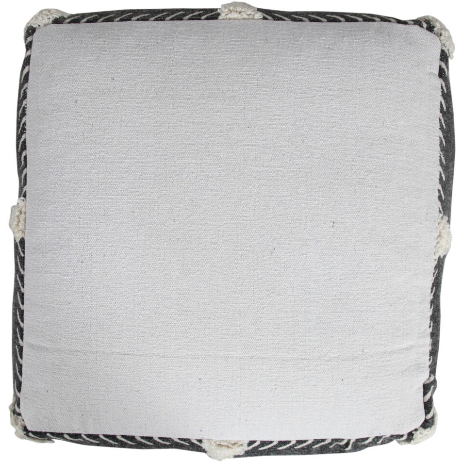 18 Black 100% Cotton Ottoman