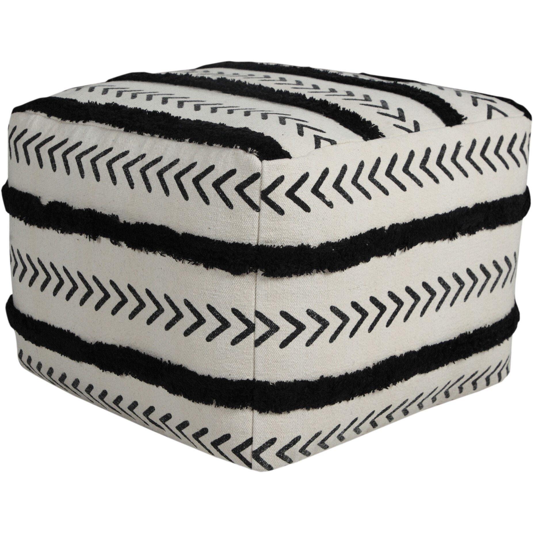 18 White 100% Cotton Ottoman