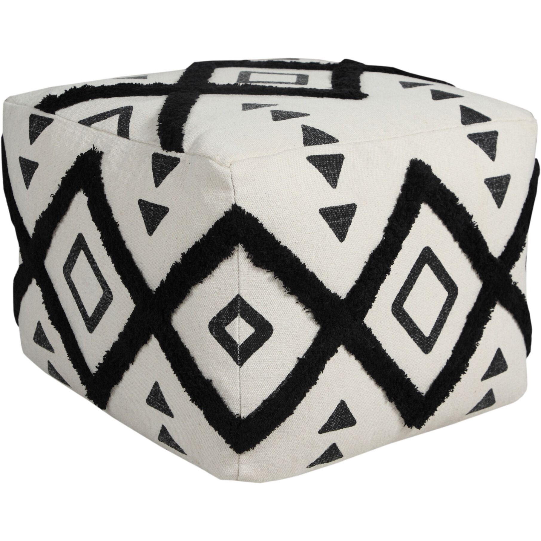 18 White 100% Cotton Ottoman