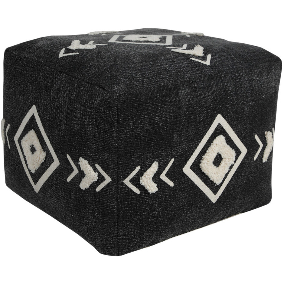 18 Black 100% Cotton Ottoman