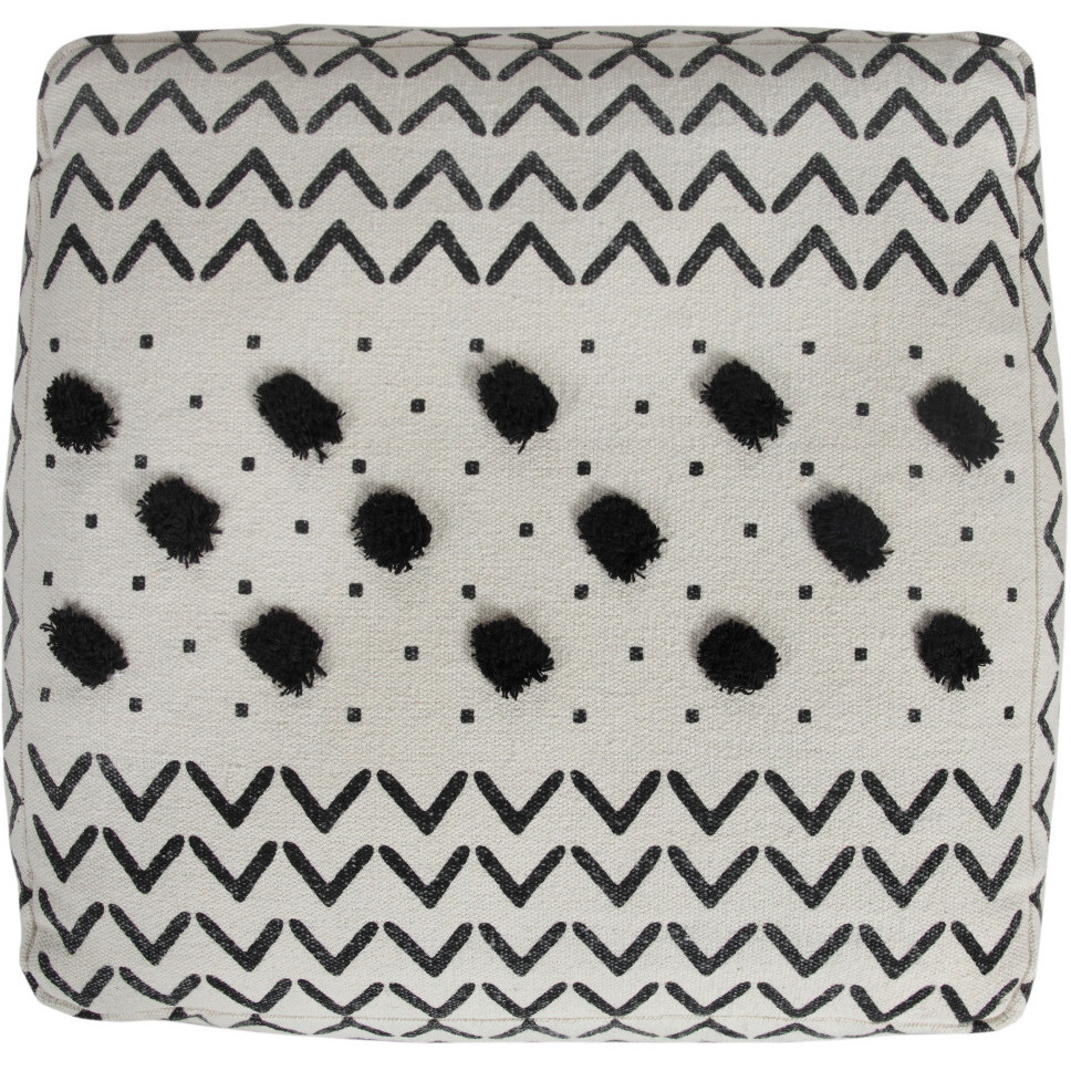 18 White 100% Cotton Ottoman