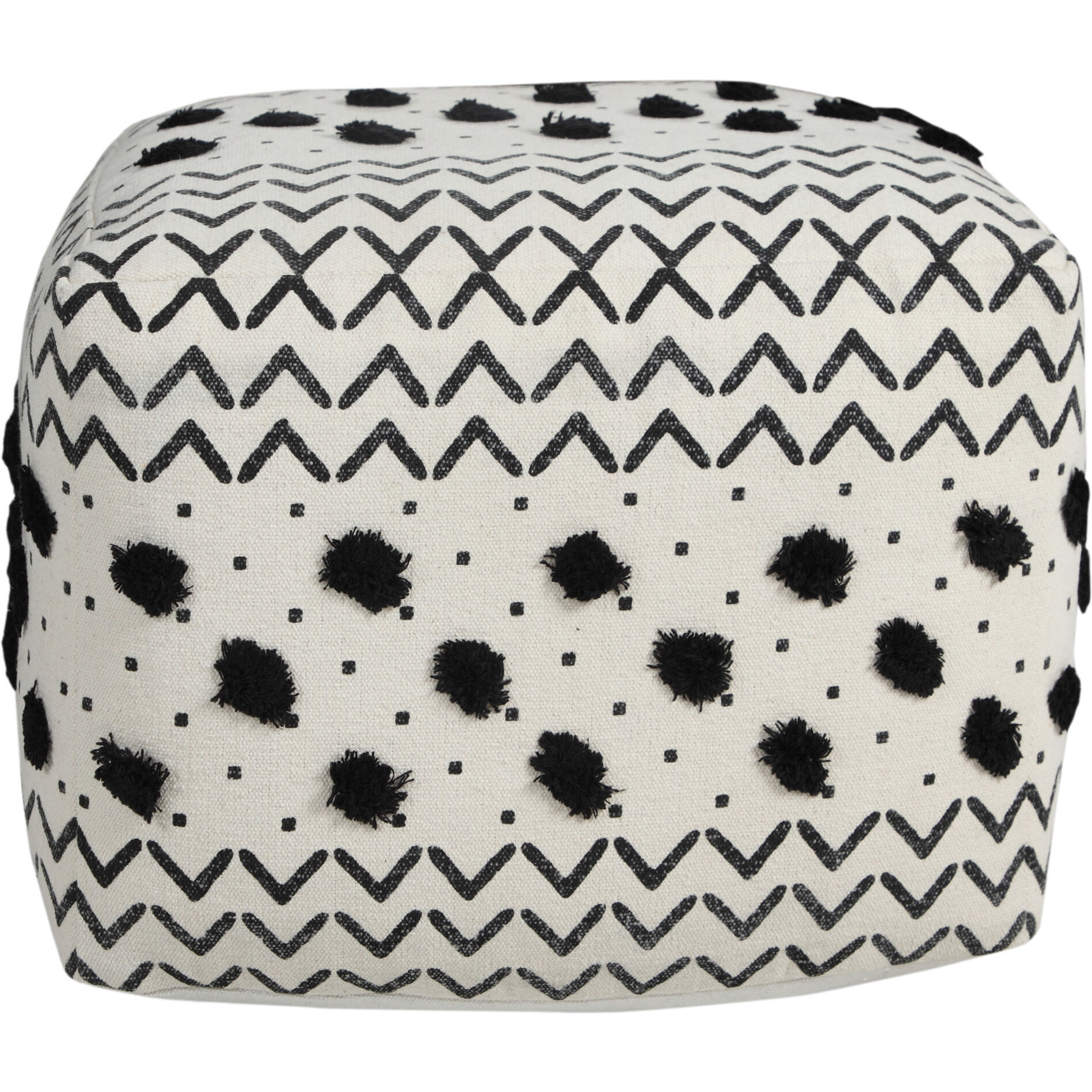 18 White 100% Cotton Ottoman