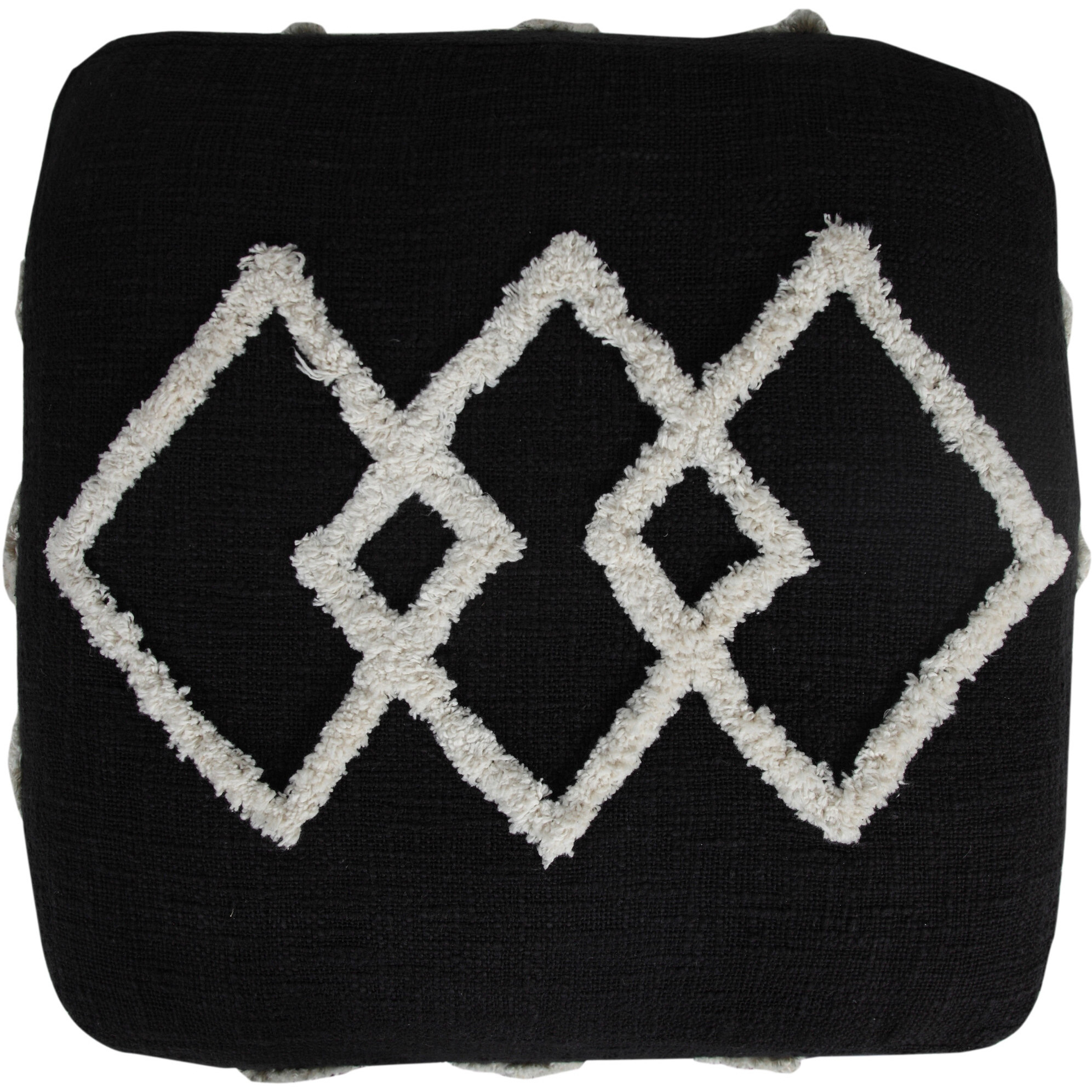 18 Black 100% Cotton Ottoman