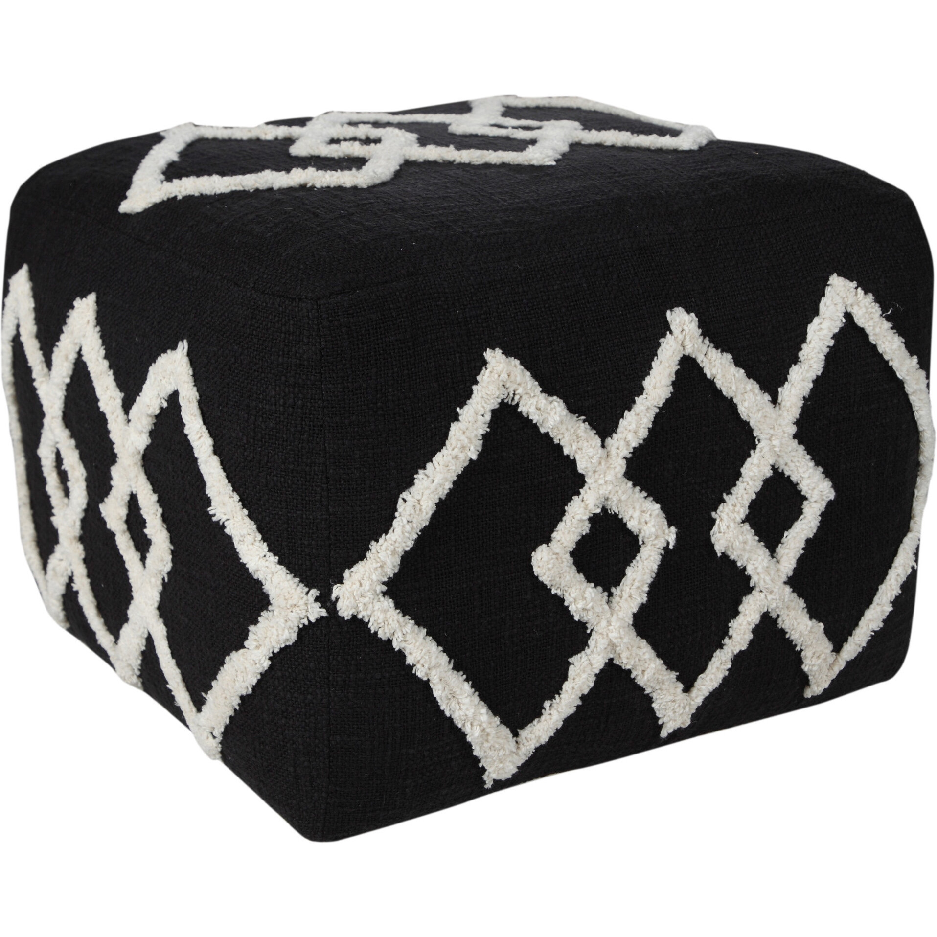 18 Black 100% Cotton Ottoman