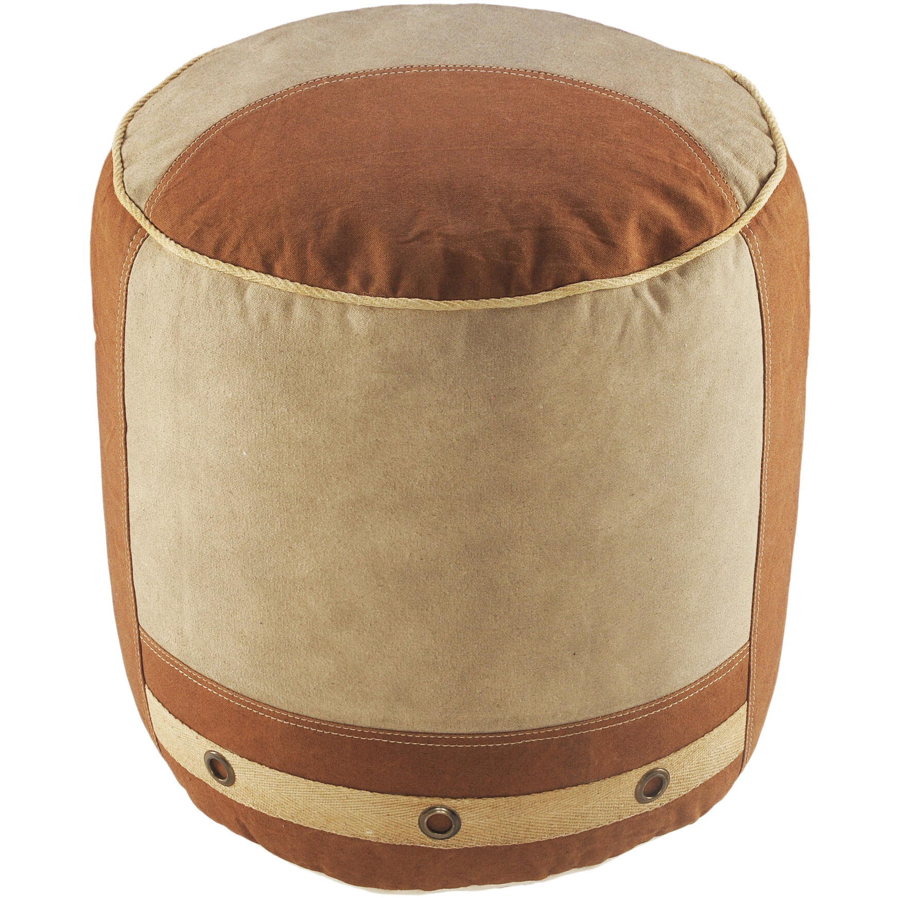 16 Tan 100% Cotton Ottoman