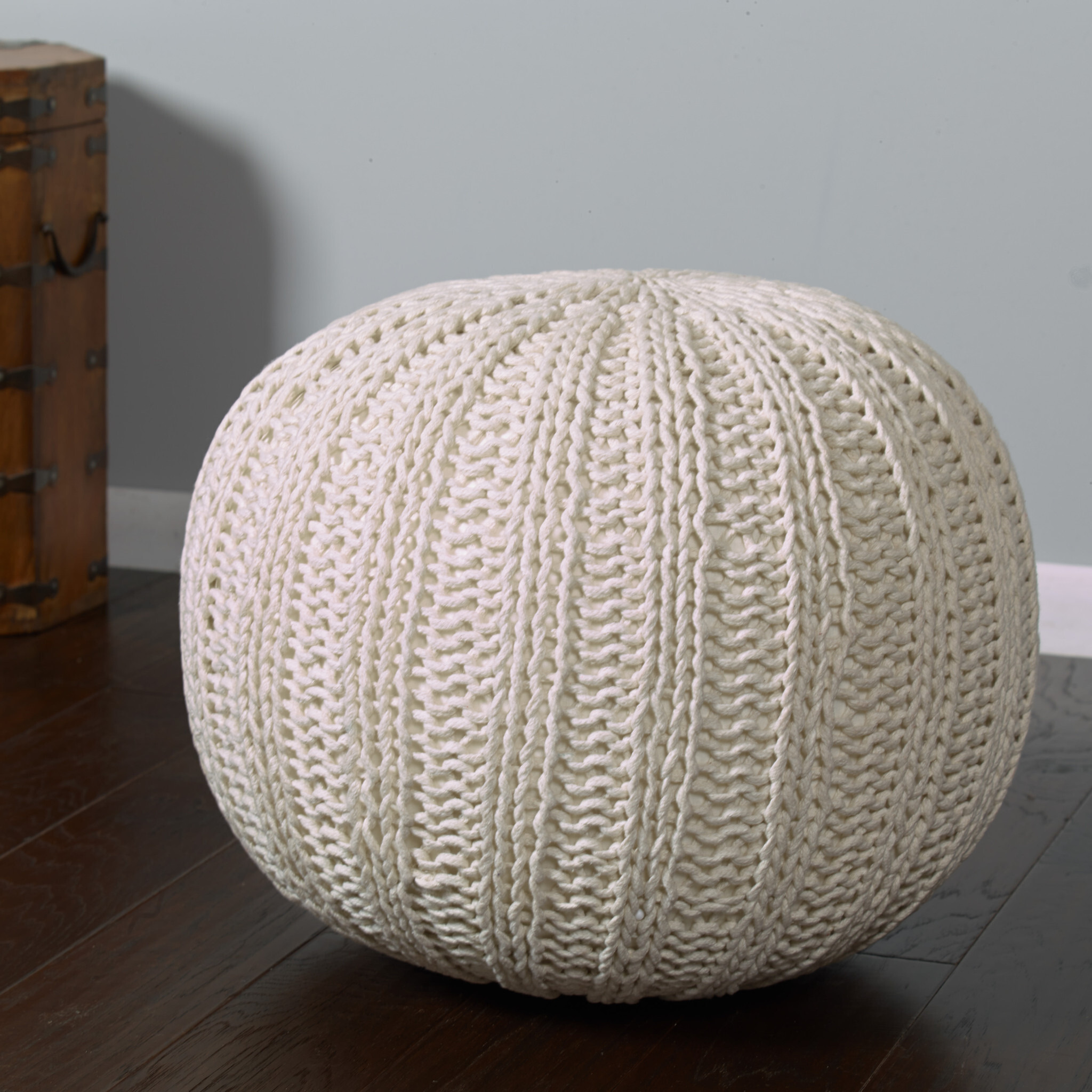 20 Beige 100% Cotton Ottoman