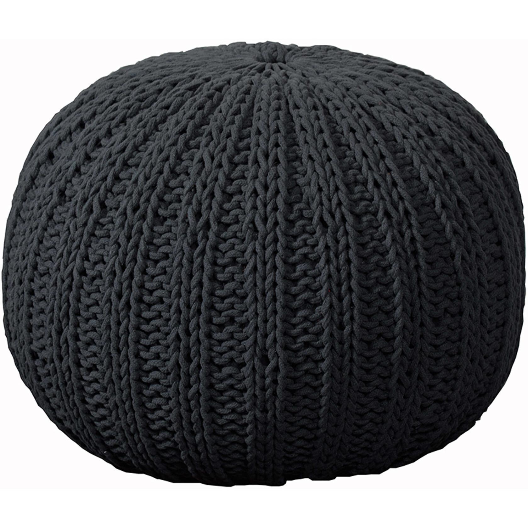 20 Black 100% Cotton Ottoman