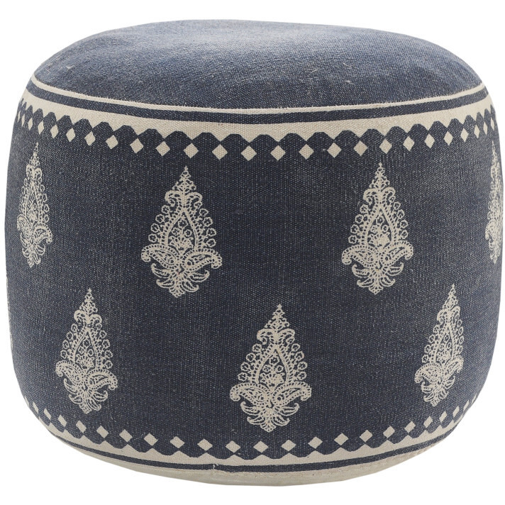 18 Blue 100% Cotton Ottoman