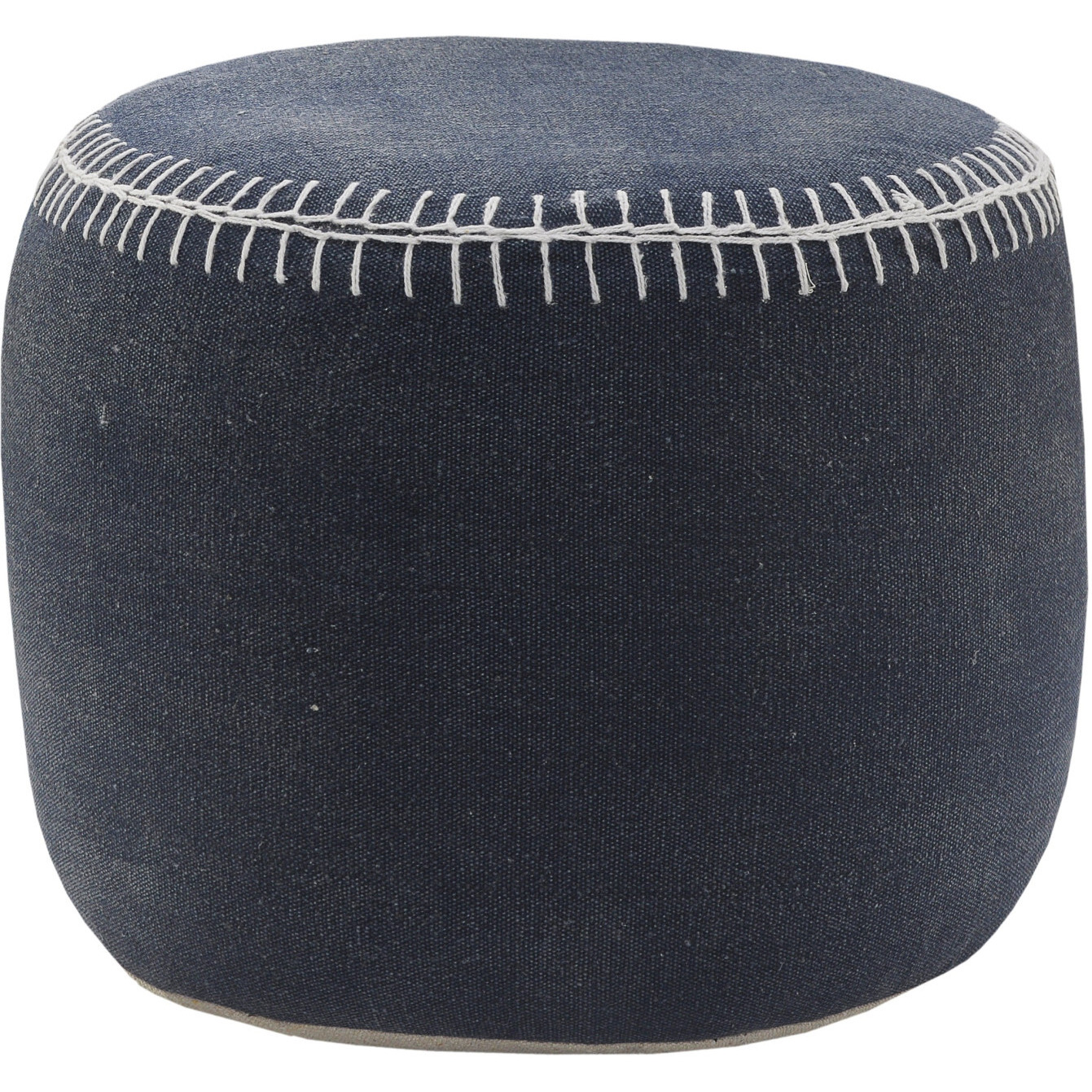 18 Blue 100% Cotton Ottoman