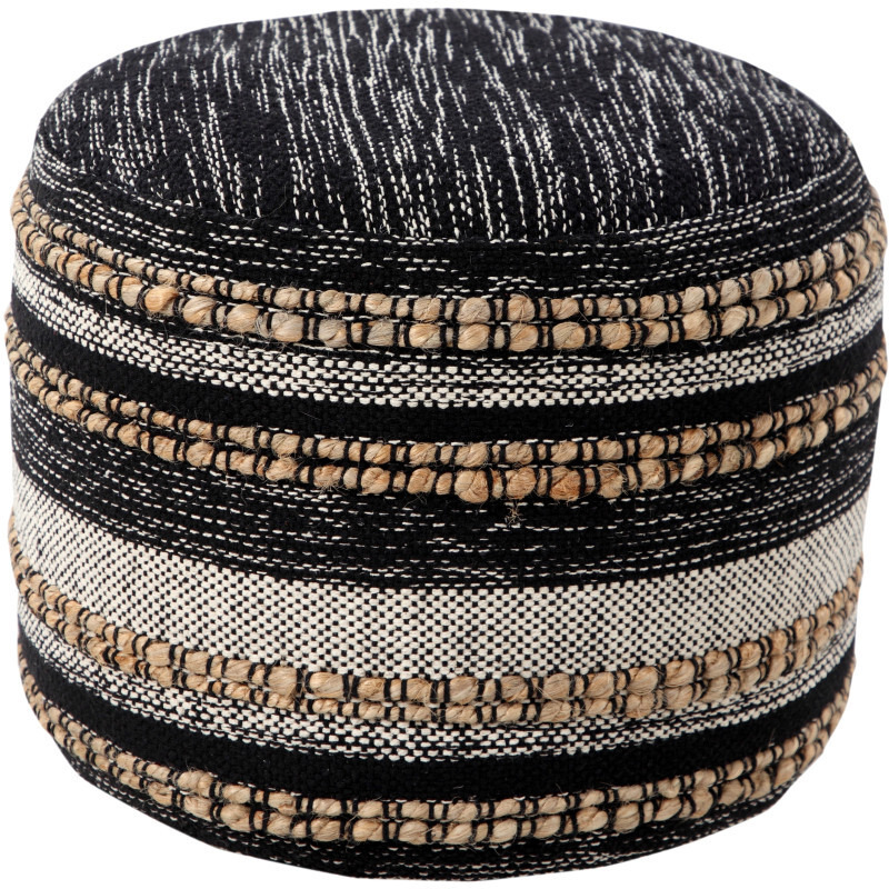 18 X 18 X 14  Black Pouff