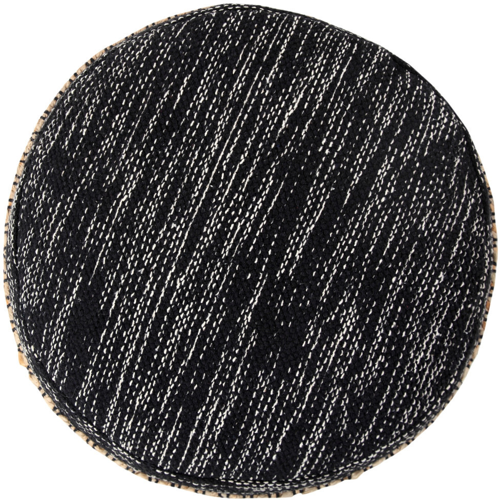 18 X 18 X 14  Black Pouff