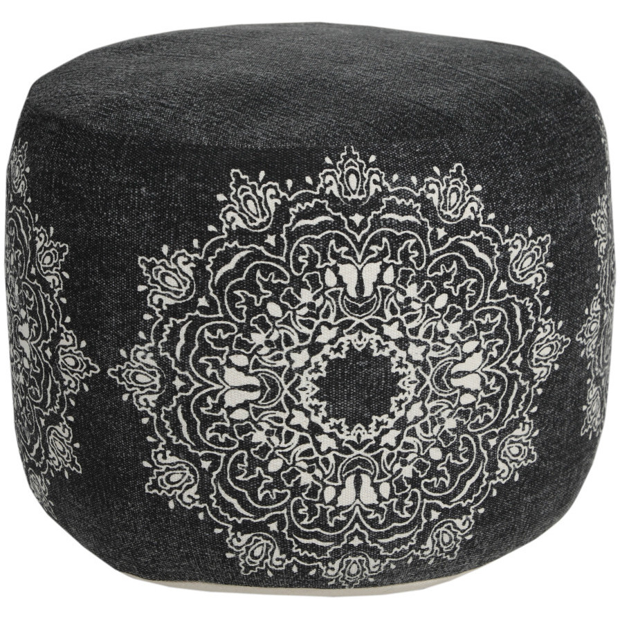 18 Black 100% Cotton Ottoman