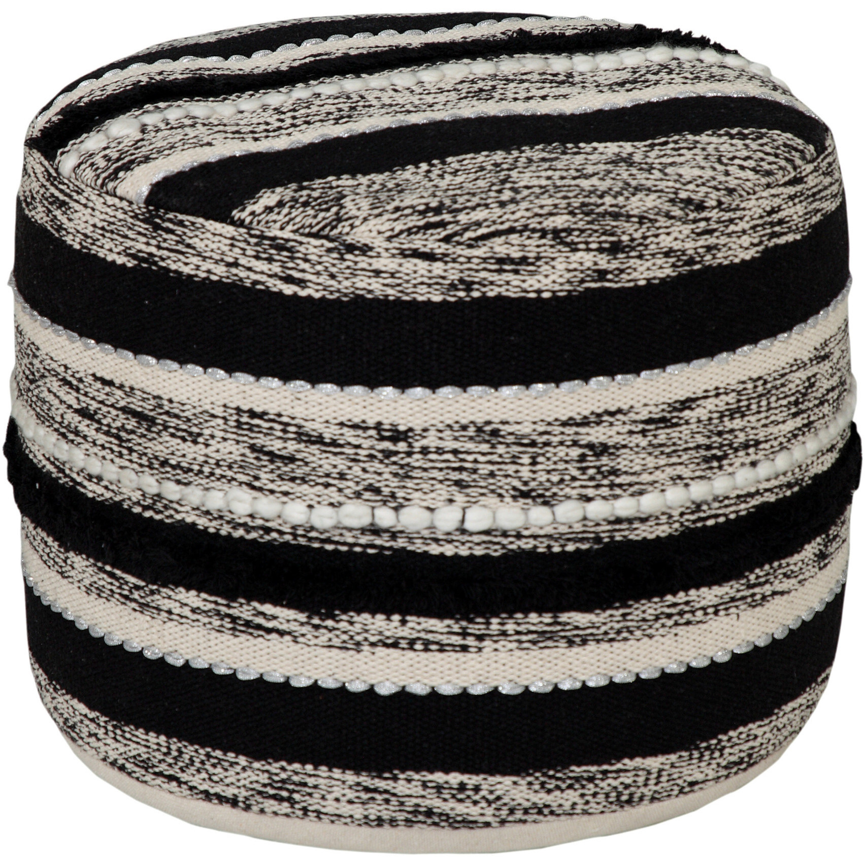 18 White 100% Cotton Ottoman