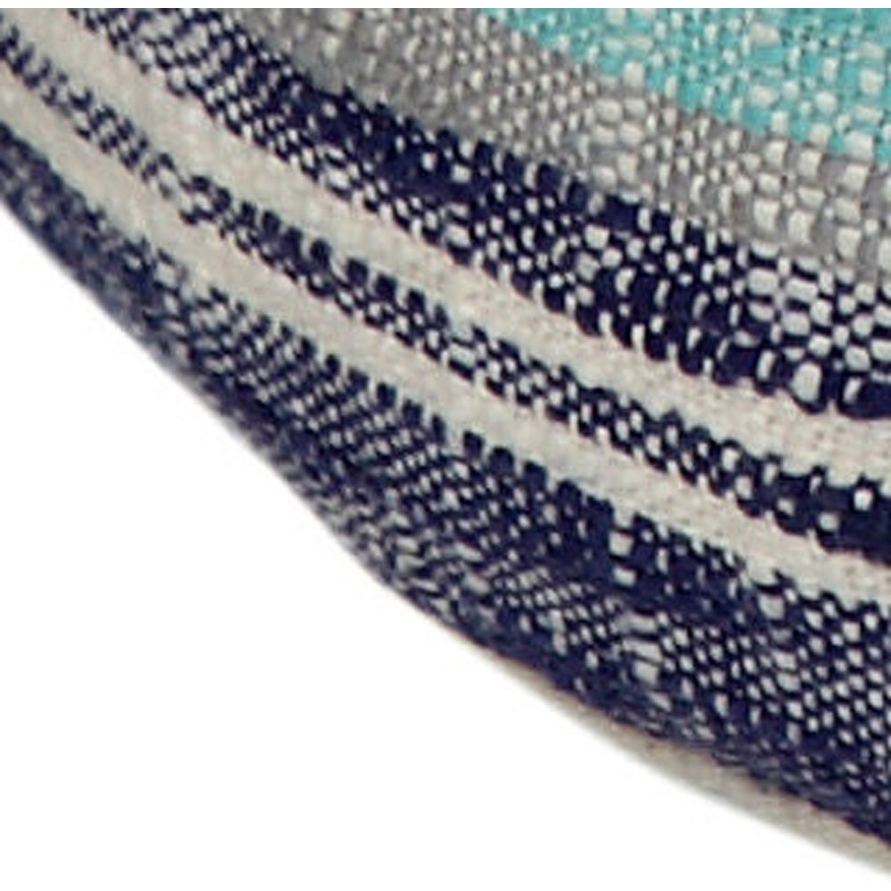 18 Blue 100% Cotton Ottoman