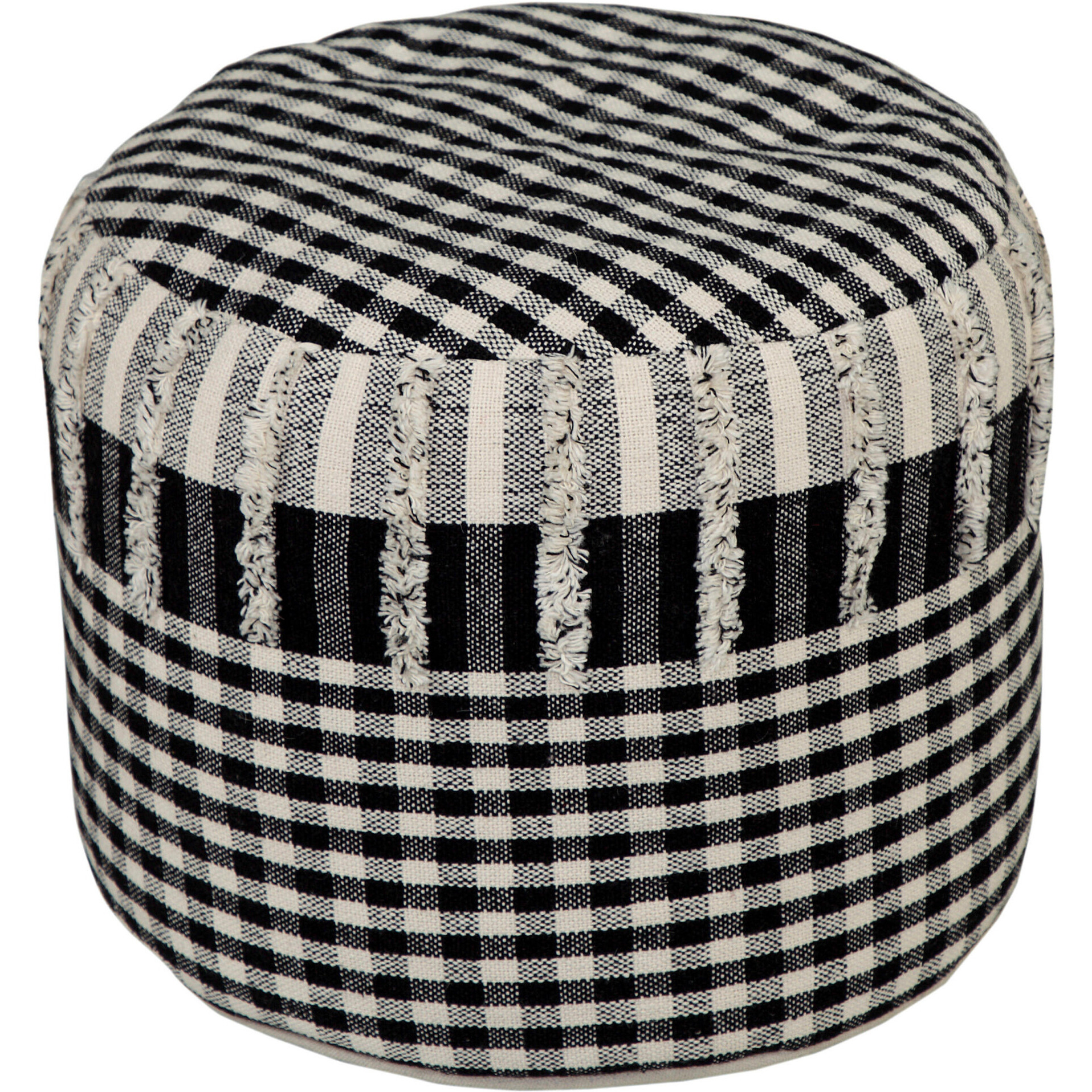 18 Black 100% Cotton Ottoman