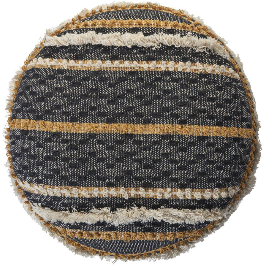 18 Black 100% Cotton Ottoman